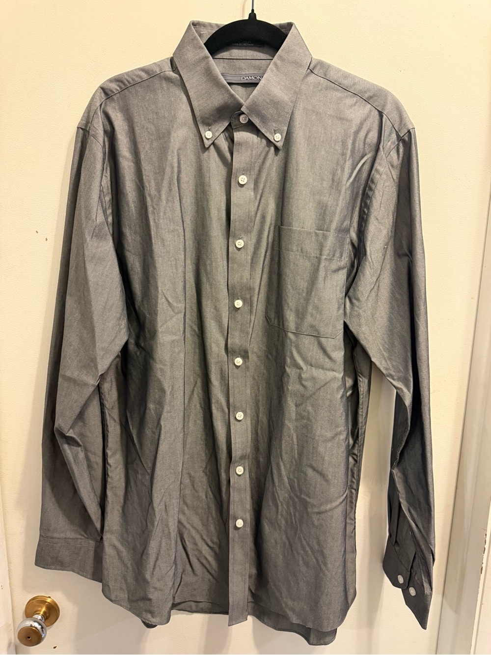 Men's Long Sleeve Button-Down Dress Shirt - Gray